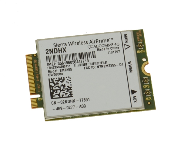 2NDHX Dell Wireless 5808E (DW5808E) M.2 Mobile 4G LTE WWAN Card